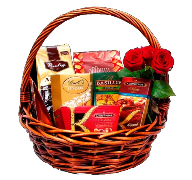 Подарочная корзина "С теплыми пожеланиями" Подарочная корзина "С теплыми пожеланиями"